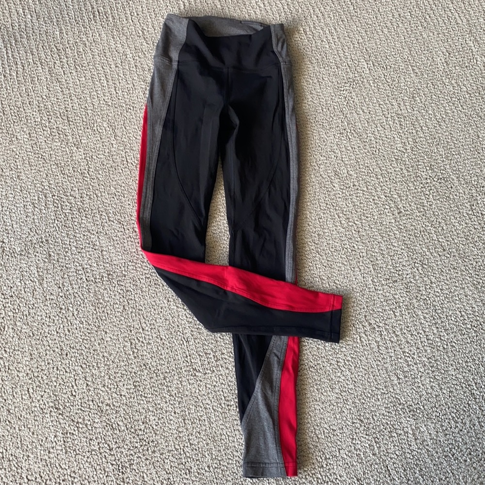 LULULEMON GET GOING TRAIN 28” COLOR BLOCK BLACK YOGA LEGGINGS❤️